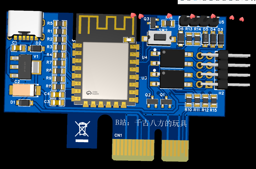 DIY一款支持PCIE、USB、插线供电，支持显示电脑状态的开机卡V2.0